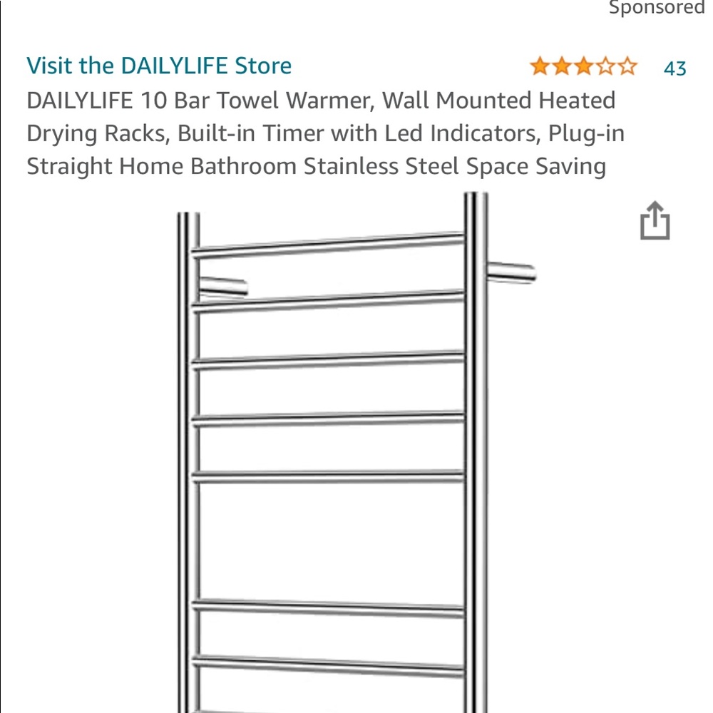 Hanging towel warmer